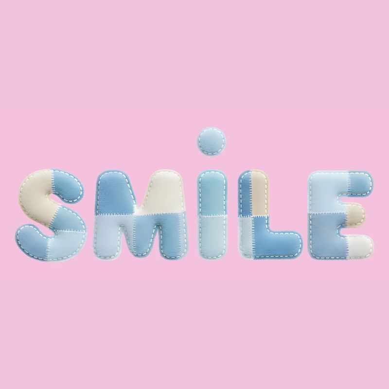 Stitch Patch Smile Lettering