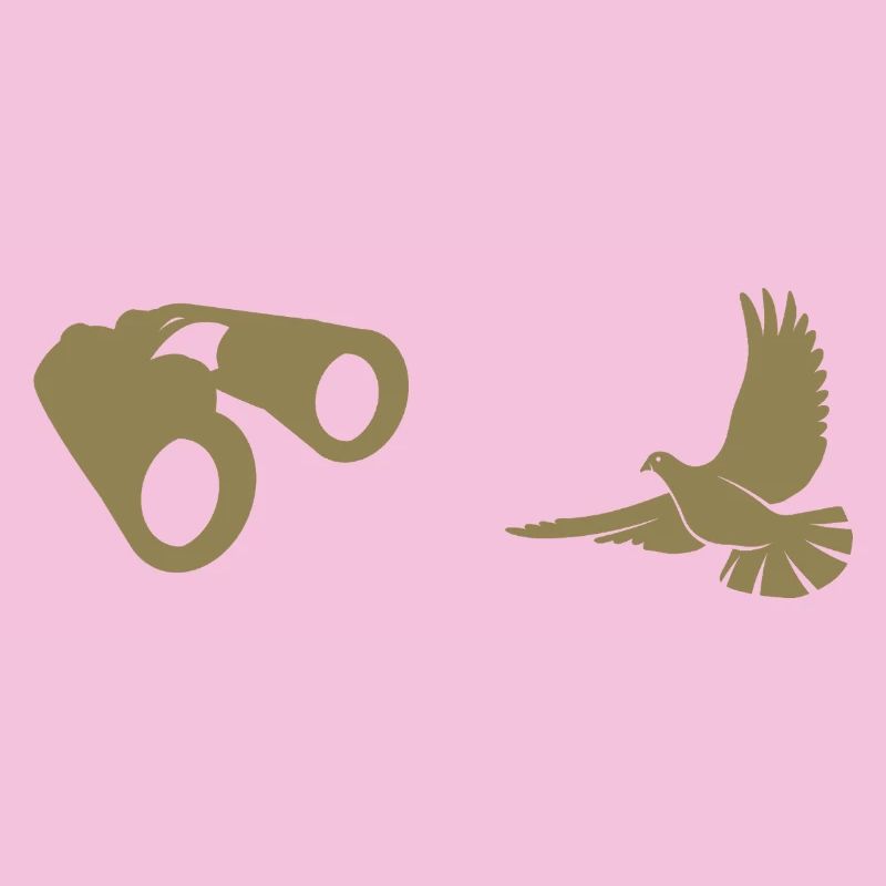Minimalist Bird Watching Silhouette