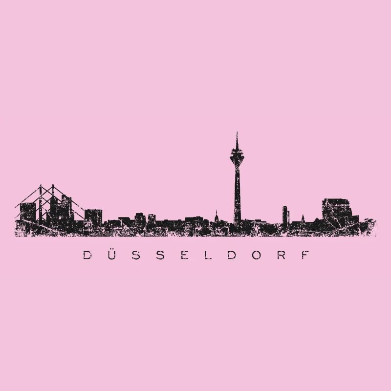 Düsseldorfer Skyline Düsseldorf (Vintage Schwarz)