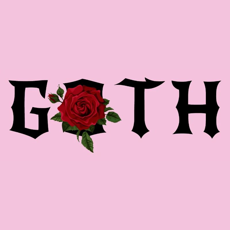Gothic-Thema mit roter Rose