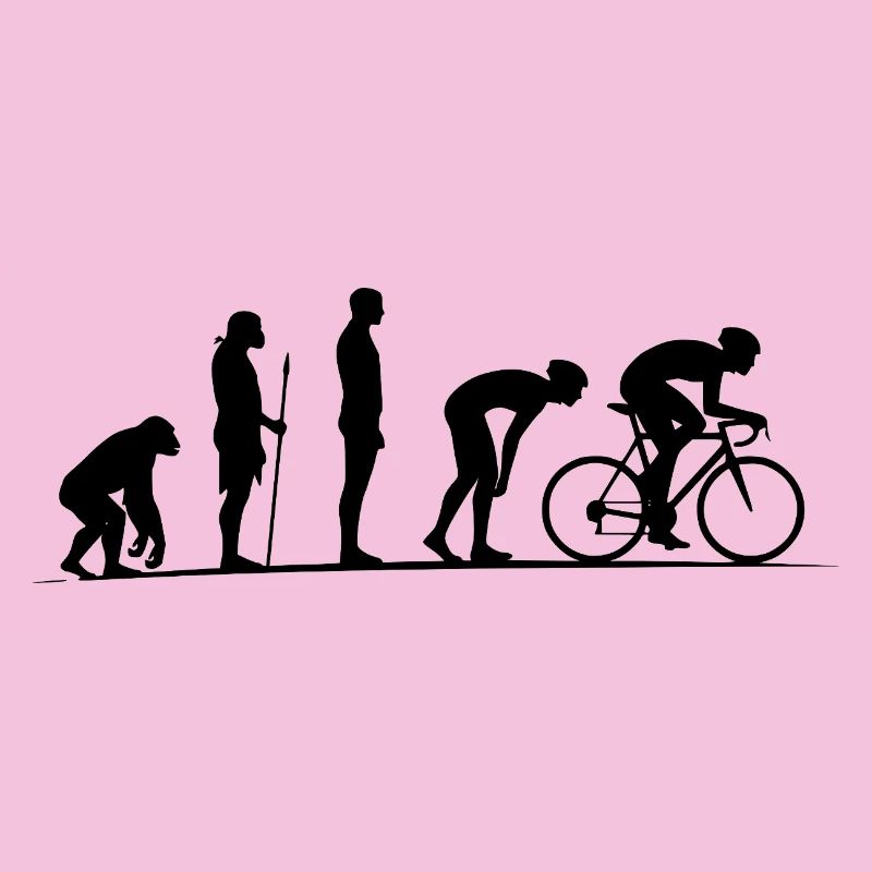Evolution zum Rennrad Fahrer Biker Marathon