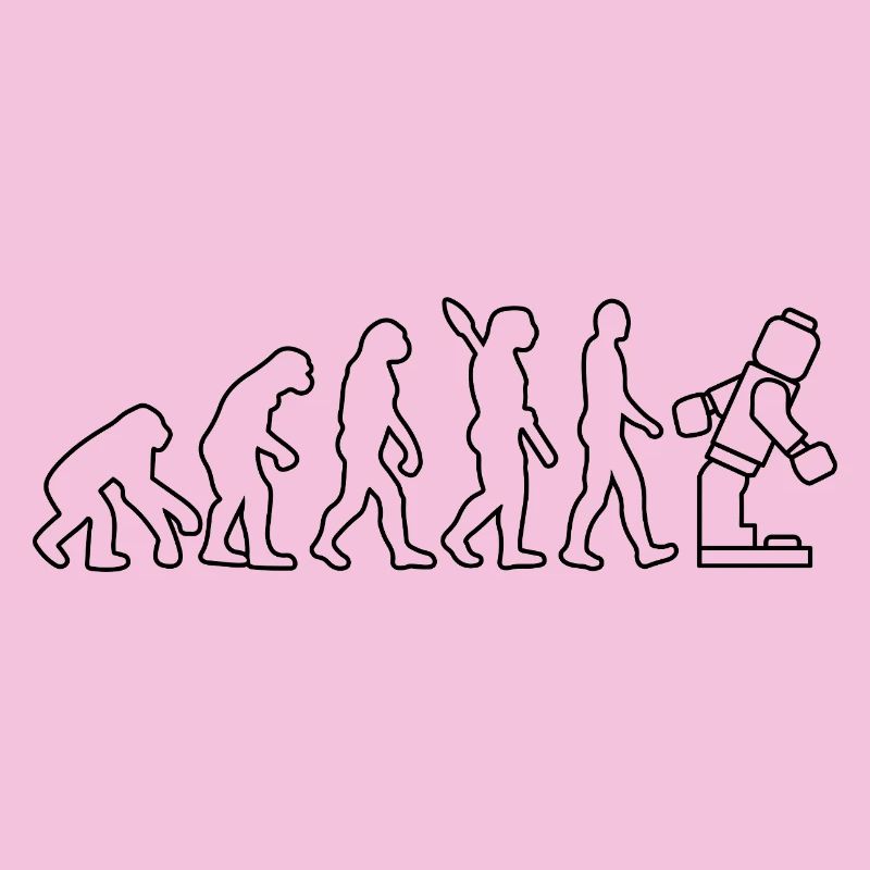 Klemmbaustein Evolution Menschheit Noppenbaustein