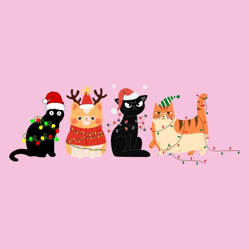 Chat à Noël