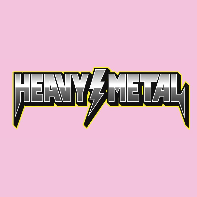 Logo de type 3D Heavy Metal avec éclairs