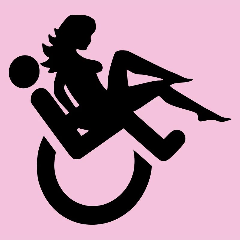 Wheelchair user with lady on lap #