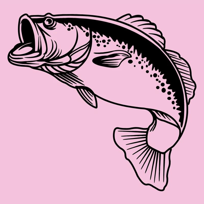 Logo transparent de poisson pour pêcheur