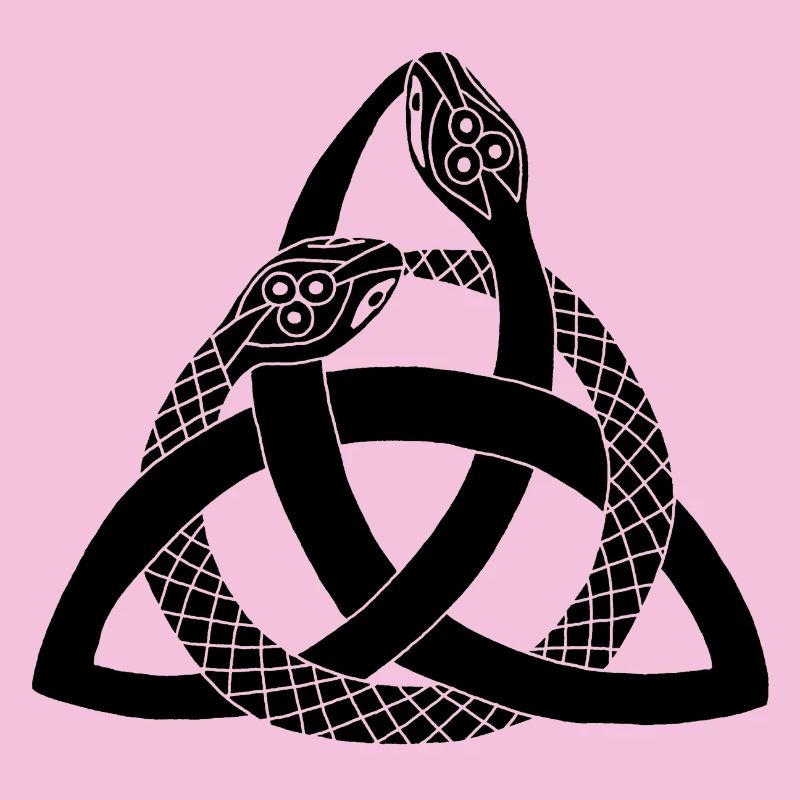 Black snakes and Celtic symbol