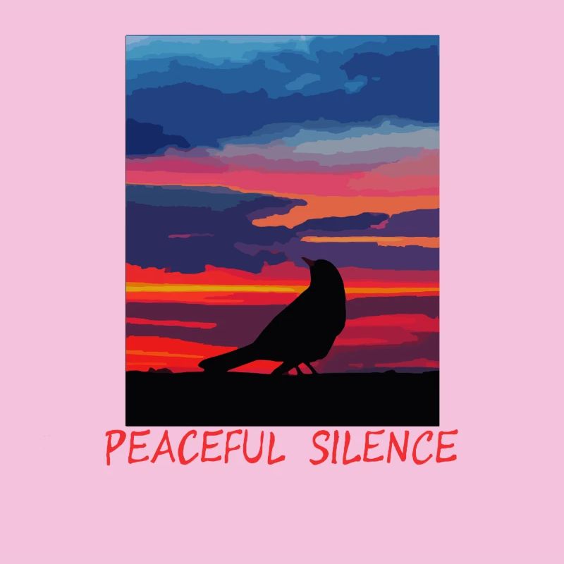 Bird in the evening sky peace