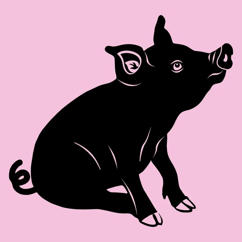 Logo de Pig sitting Image d’ombre