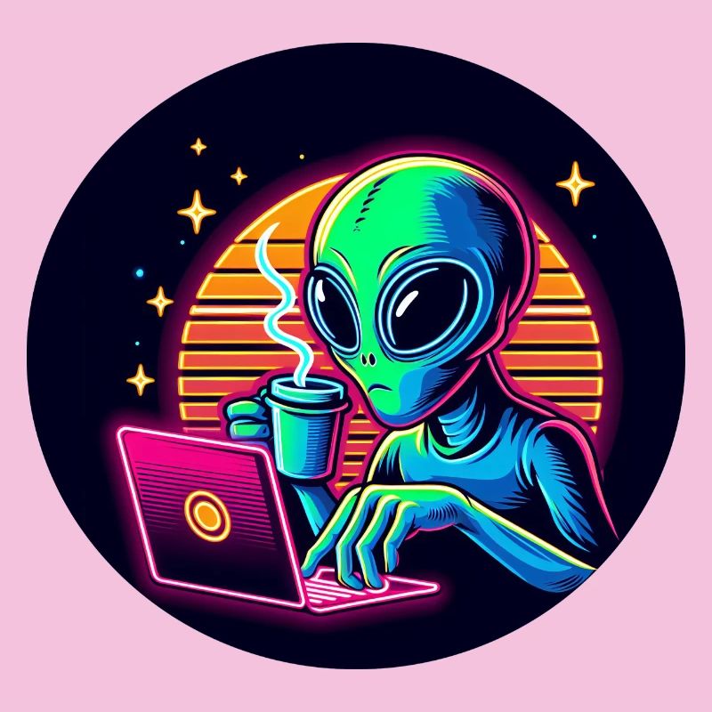 Alien bei der Arbeit