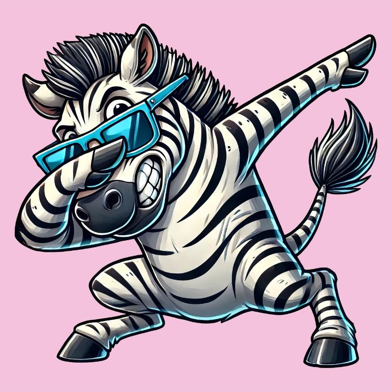 Cool zebra doing the dab dance