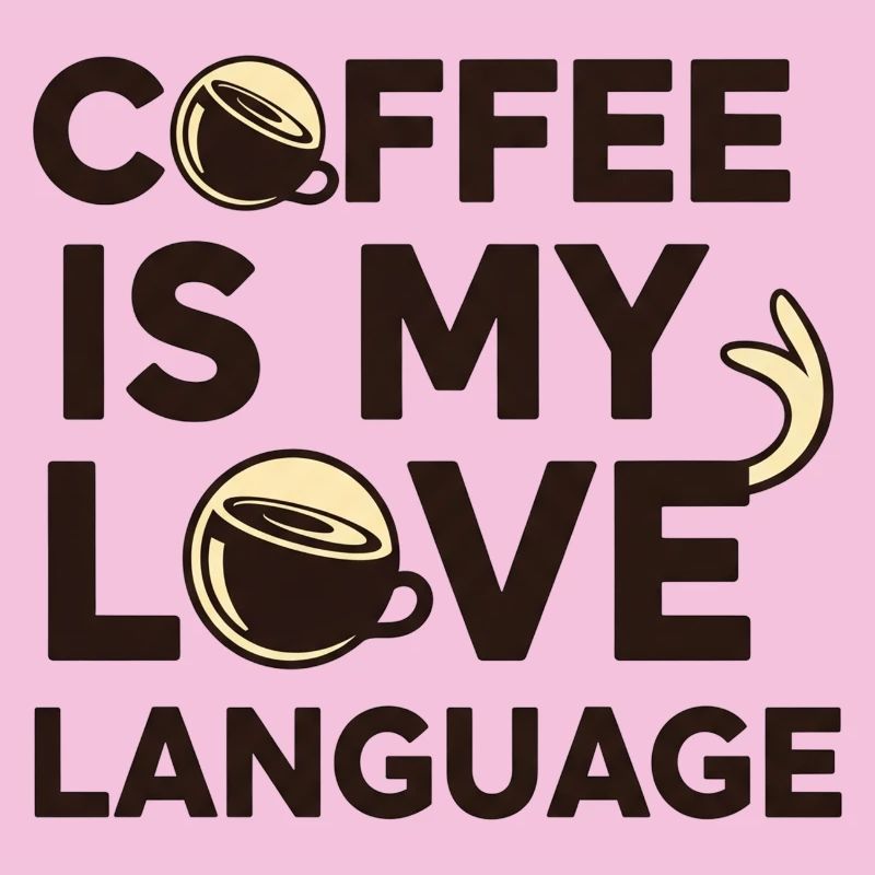 Coffee is My Love Language – Bold Text Minimal Cof