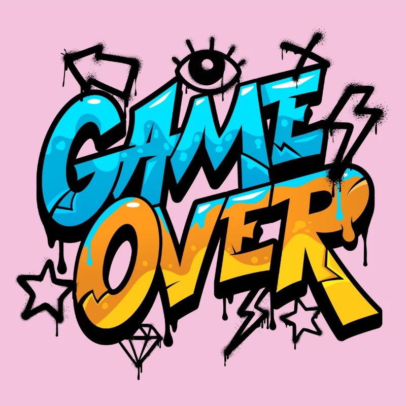 Game Over Conception de style graffiti