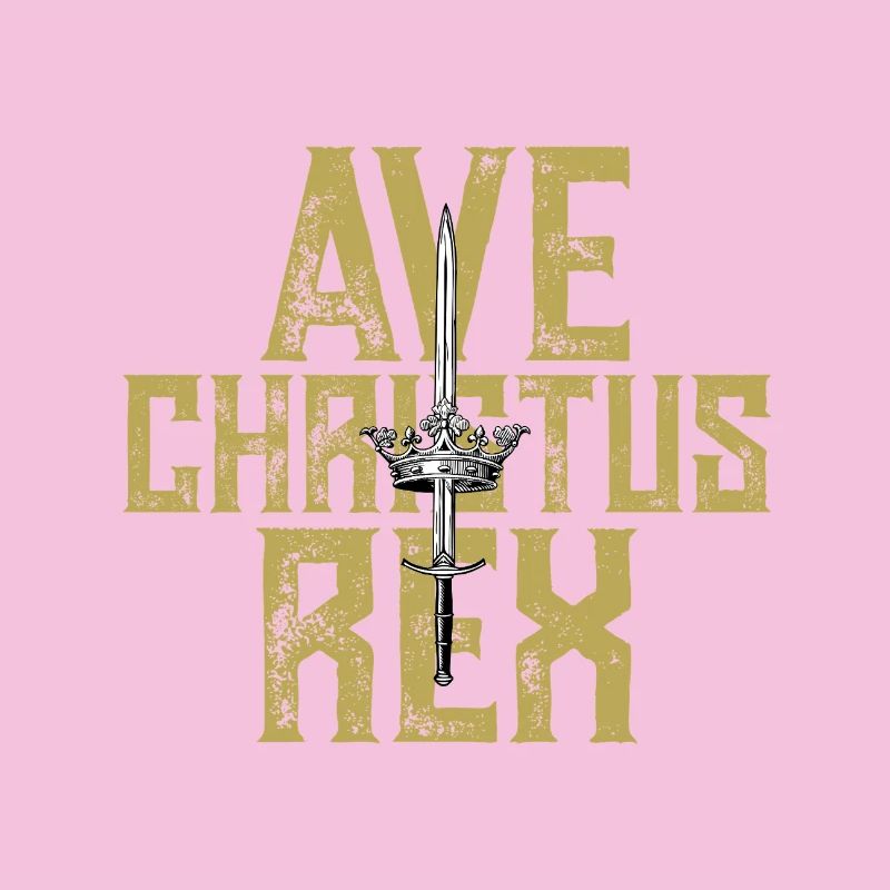 Ave Christus Rex Krone ein Schwert