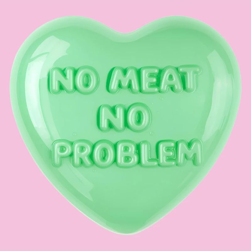 No Meat No Problem Pastel Heart Design