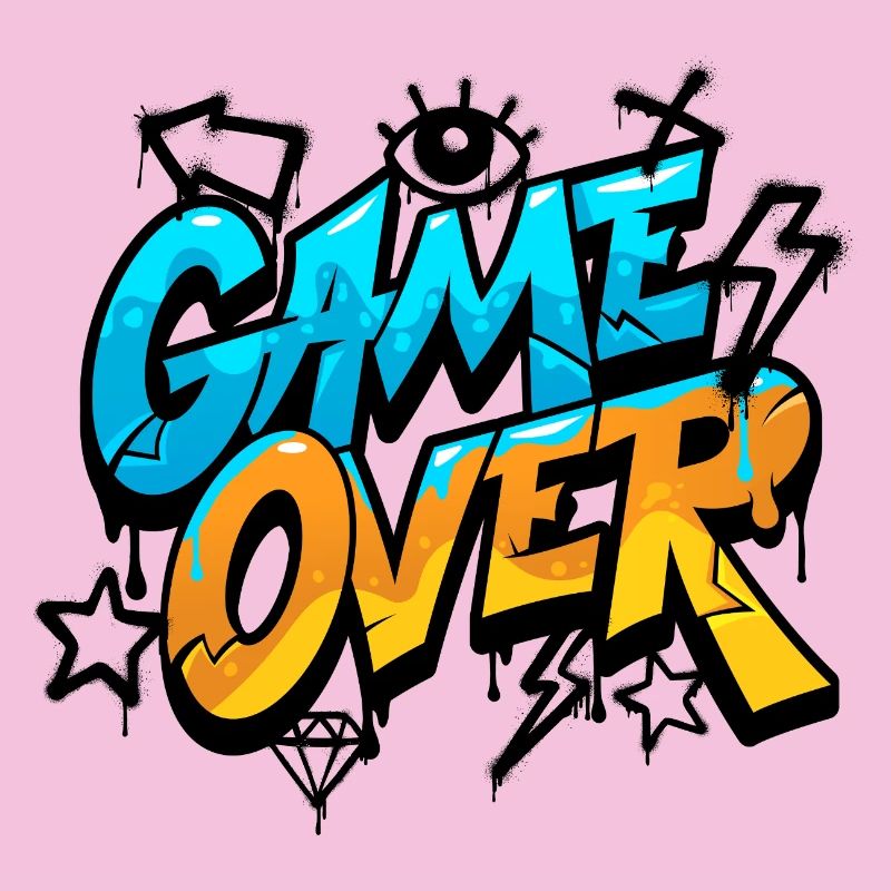 Game Over Neon Splash