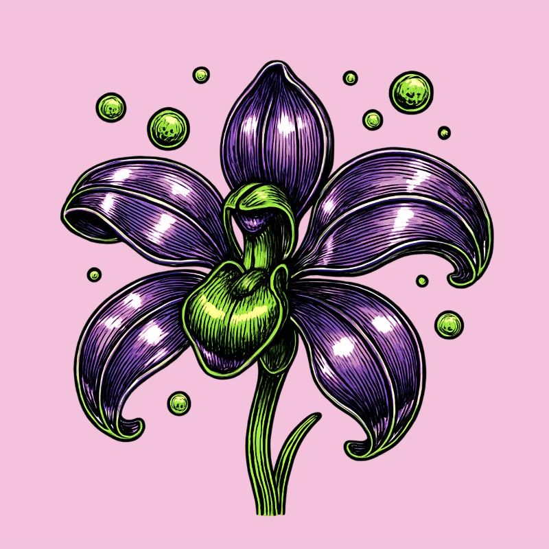 Botanique de la Fleur d’Orchidée Pourpre