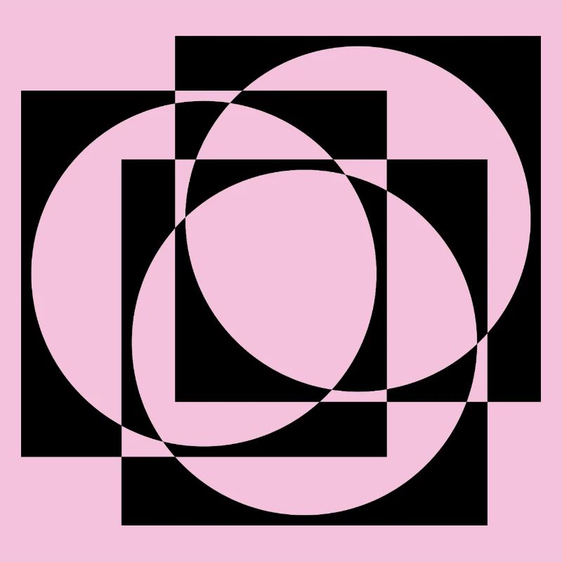 geometric circles and squares pattern