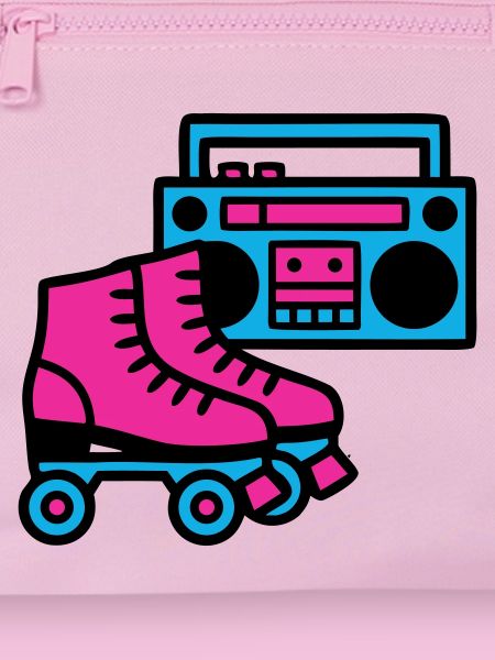 Rollschuhe Boombox 80er Retro