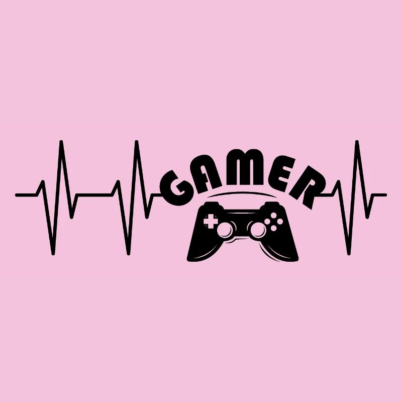 Heartbeat Pulse Gamer Gaming Icon Controller