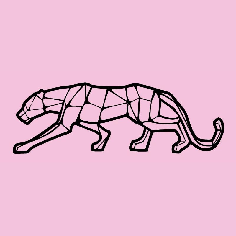 Geometrisches Design des Panthers