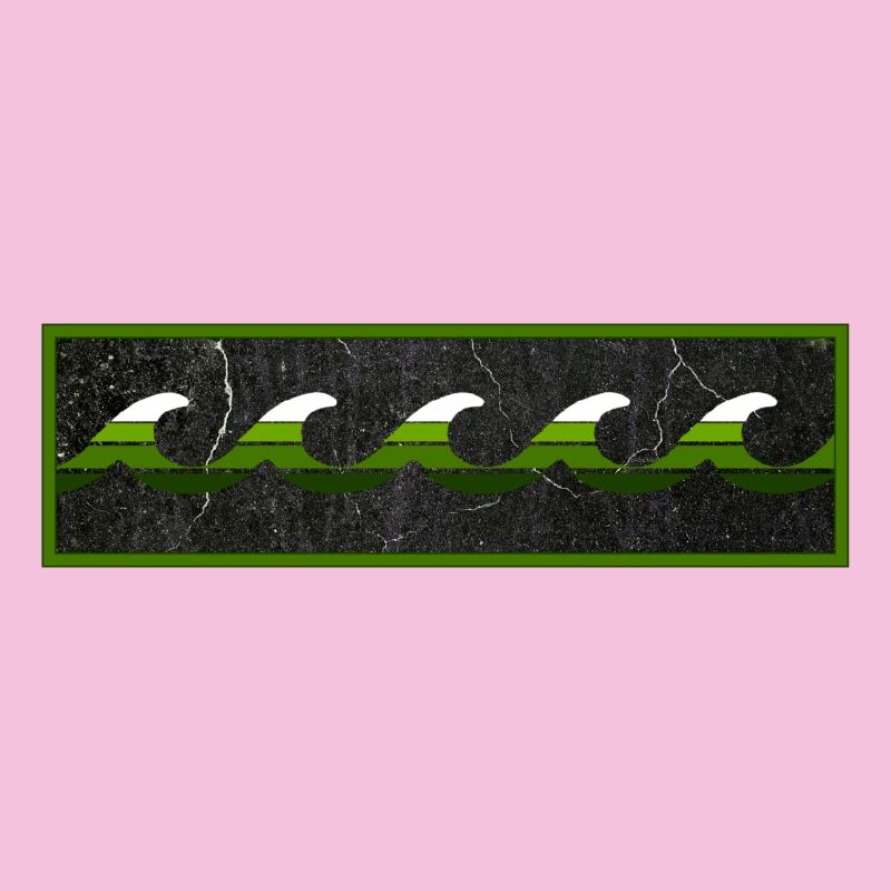 Logo Surfer Vert Blanc Noir
