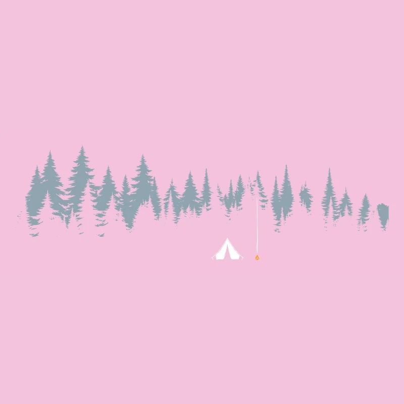 Serene Forest Silhouette Illustration