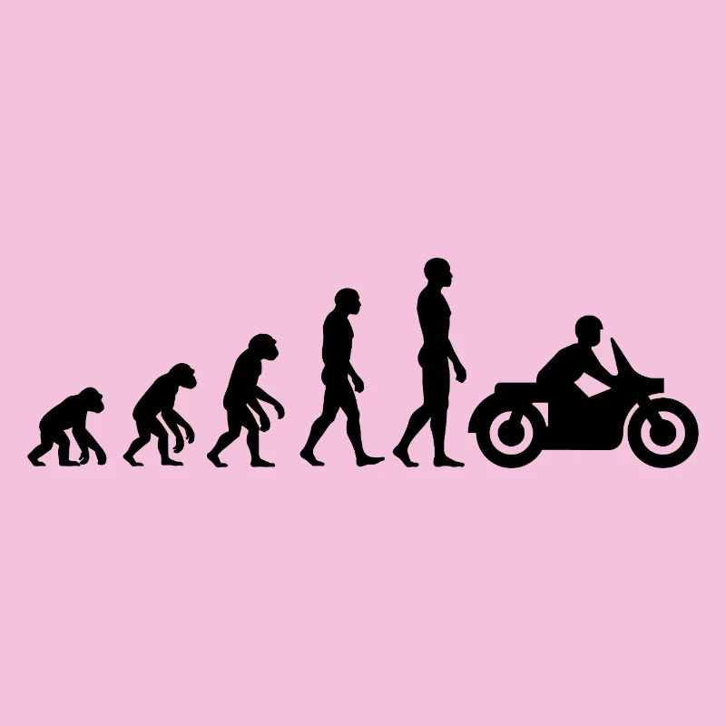 EVOLUTION: FROM APE TO MOTORCYCLIST!
