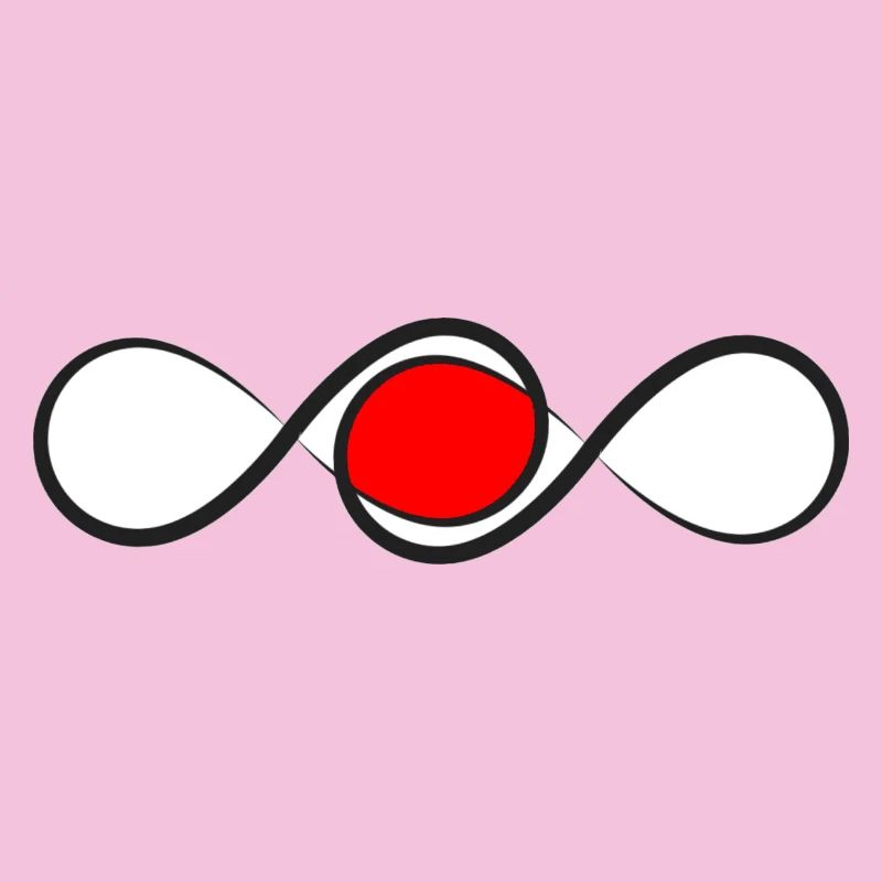 Ligne éternelle avec accent rouge