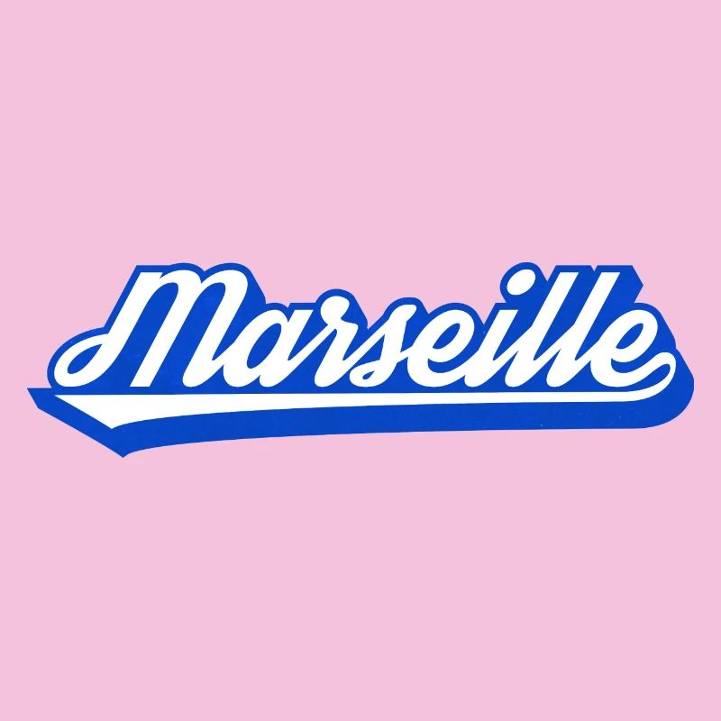 Marseille Rétro Blue Script