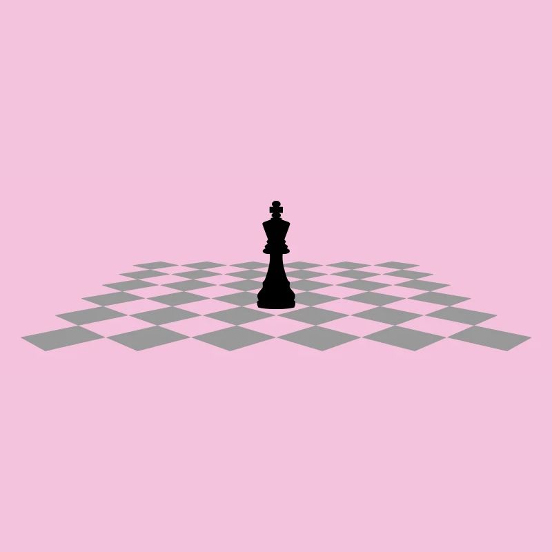 Chess king on chessboard