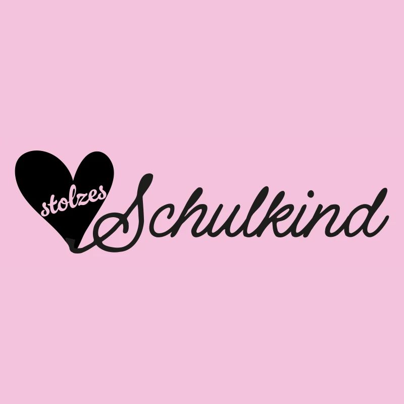 stolzes Schulkind schwarz