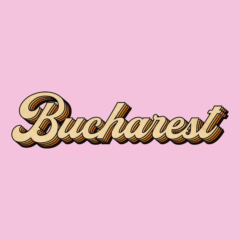 Lettrage vintage de Bucarest