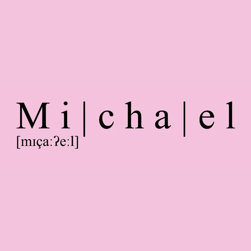 Nom : abstrait, typographique, blanc, Michael