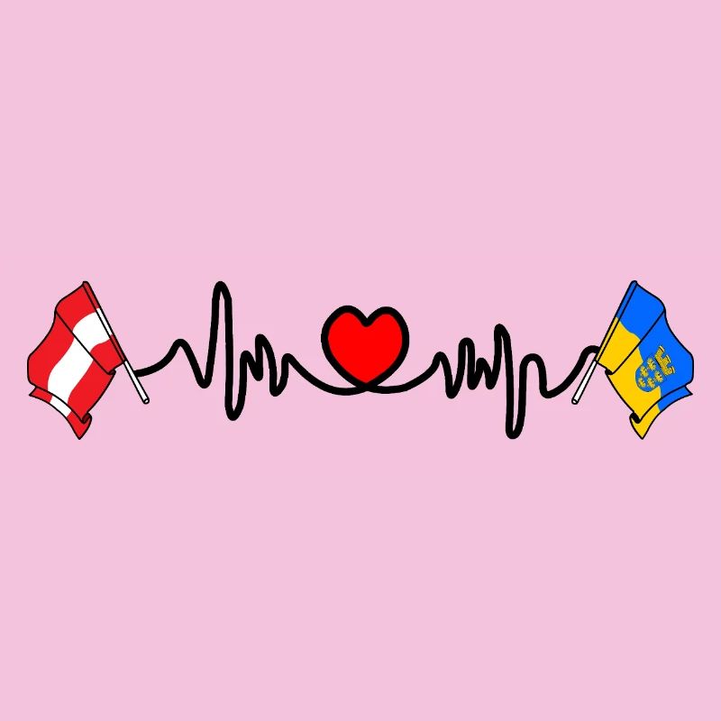 Lower Austria Flags Heartbeat