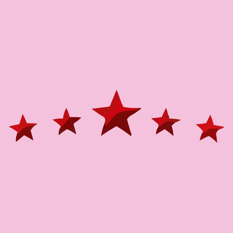 Graphique cinq étoiles de la rangée Étoile Rouge