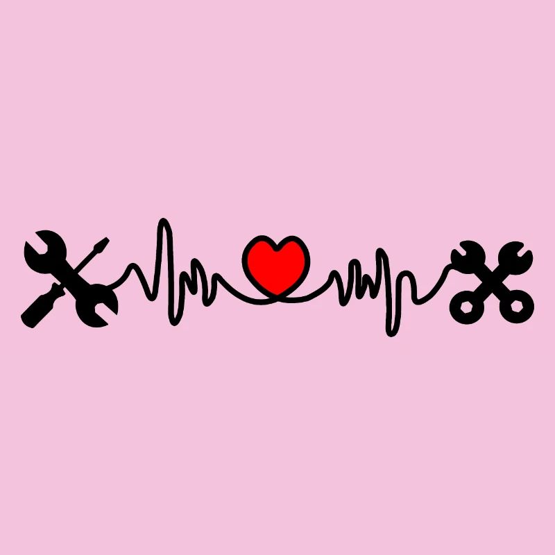 Tools with heart cardiogram