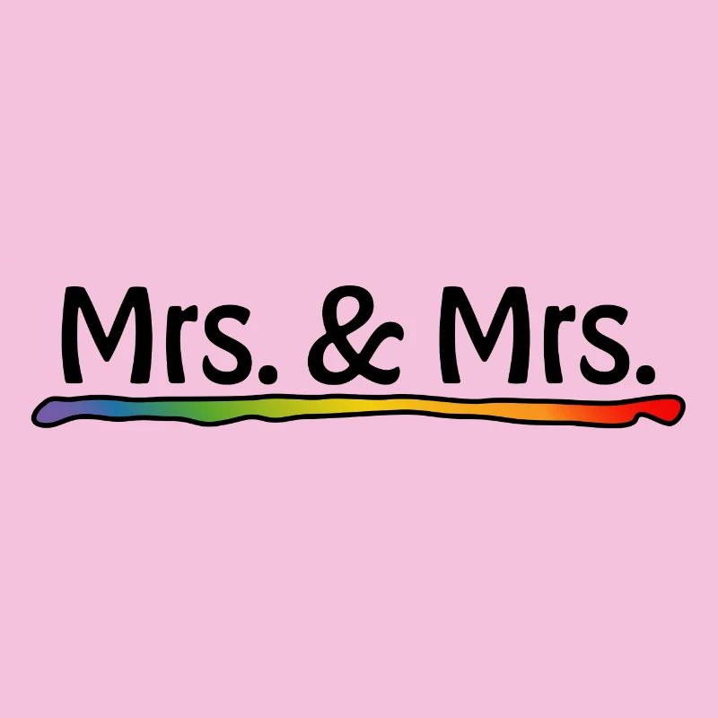 Lesbische Hochzeit - Regenbogen Mrs and Mrs