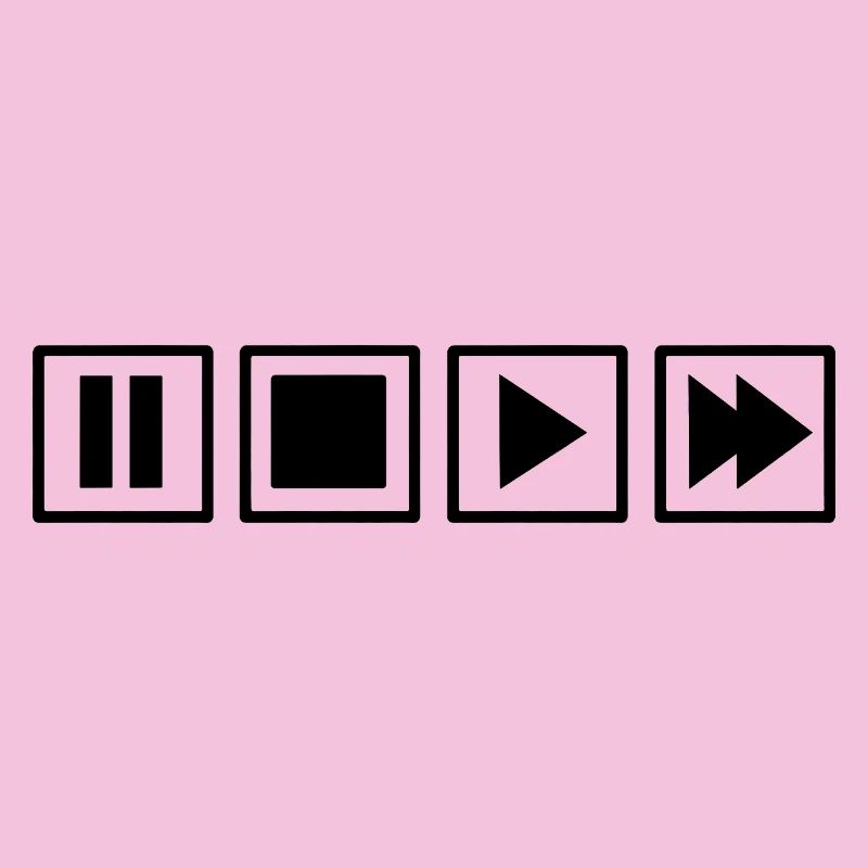Boutons rétro de télécommande Oldschool Minimalist