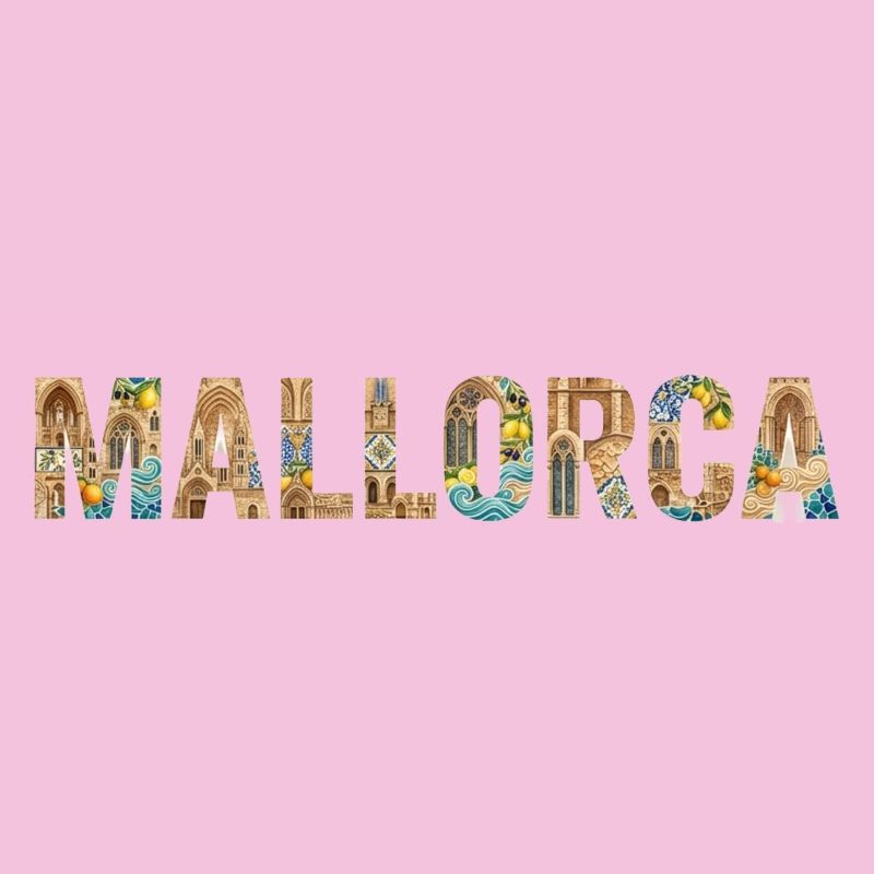 Typographie de Majorque avec architecture méditerranéenne