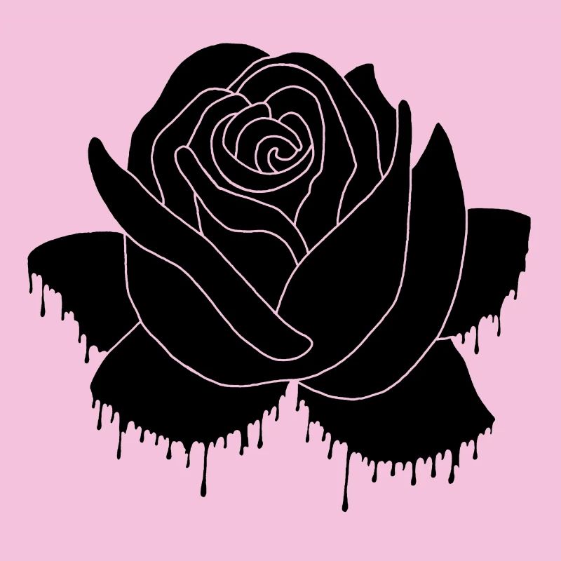 Graffiti d'une rose noire