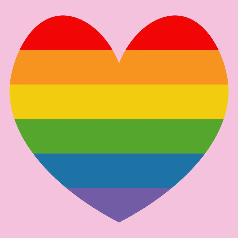 LGBT CSD TShirt Regenbogen HERZ