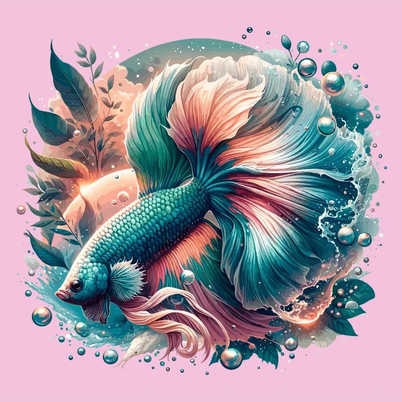 Betta splendens, poisson coloré