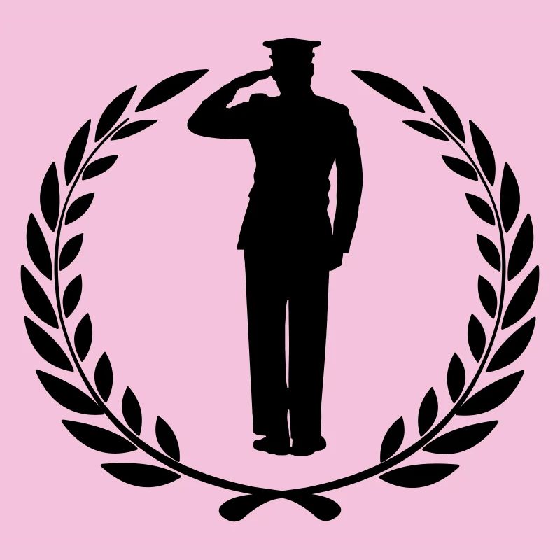 Salut de respect dans la couronne de laurier 2