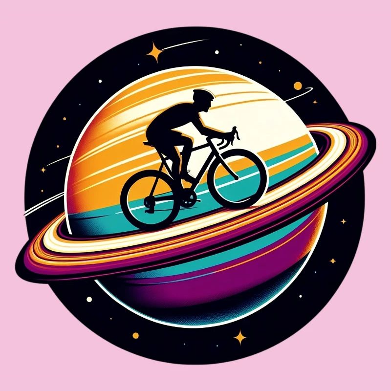 Cyclist on Saturn