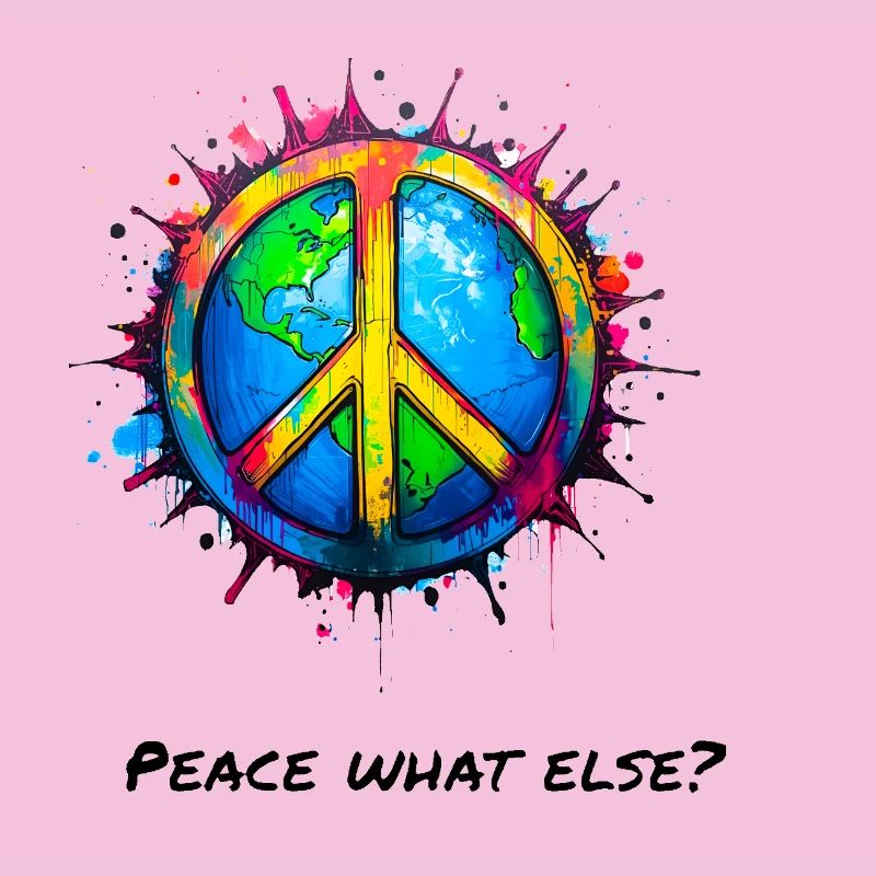 Symbole de paix dans le monde en éclaboussure colorée