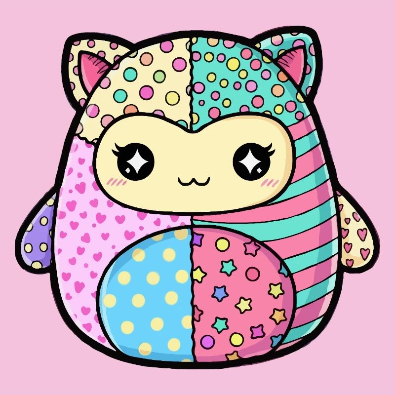 Patchwork Chaton Couleurs Pastel
