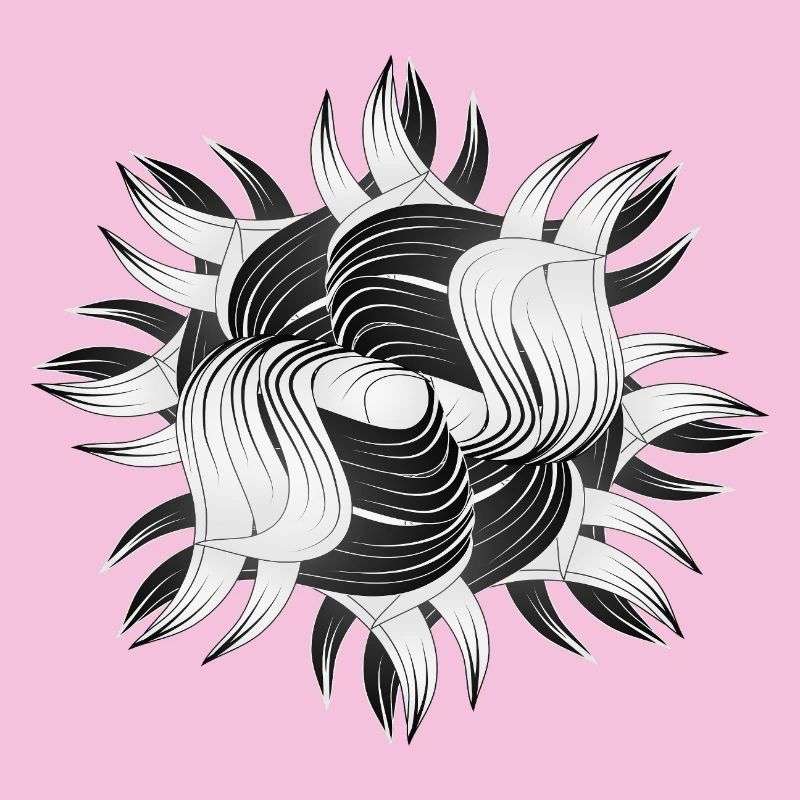 Formes abstraites – Design dynamique en noir et blanc