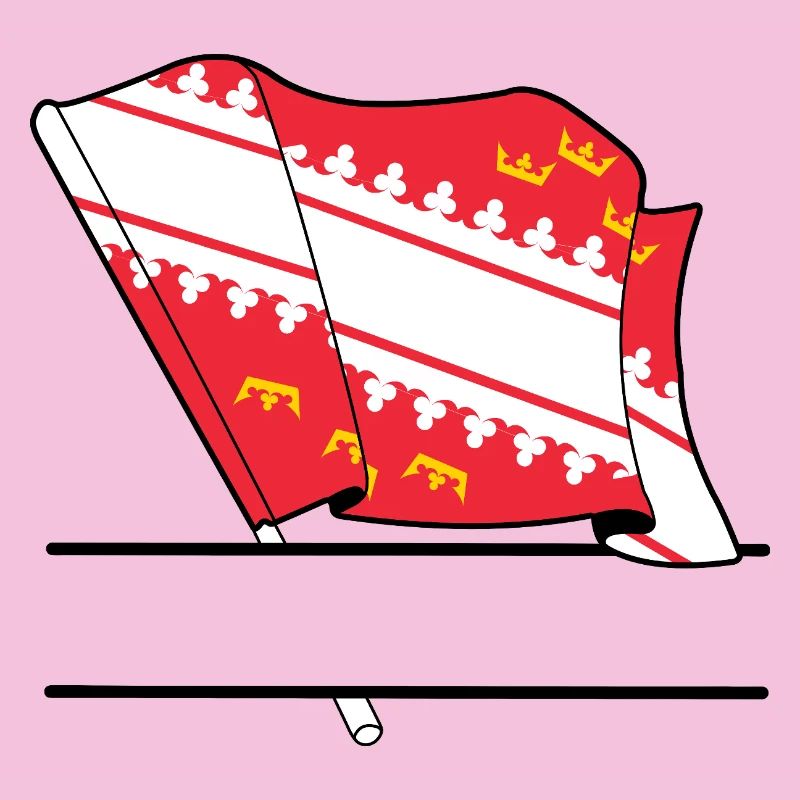 Elsass-Flagge mit Textfeld