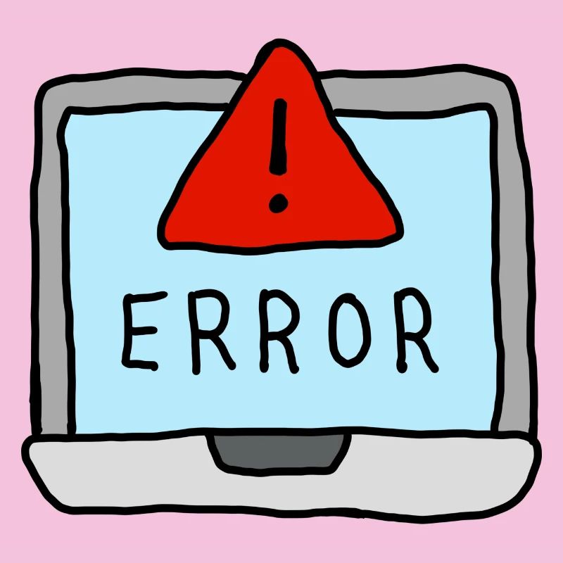 Laptop Fehlerwarnung Illustration